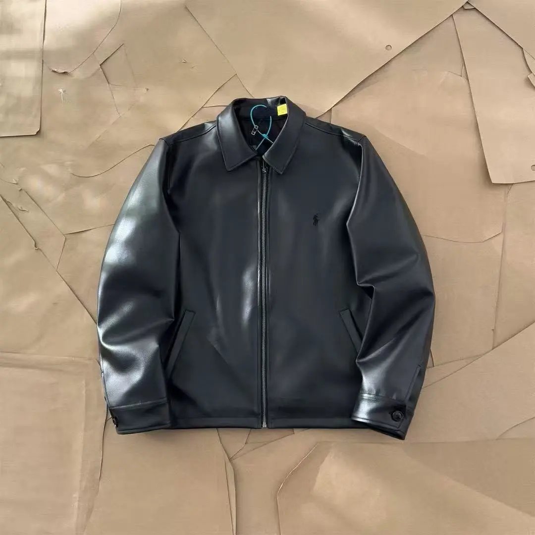 RL04 leather jacket black